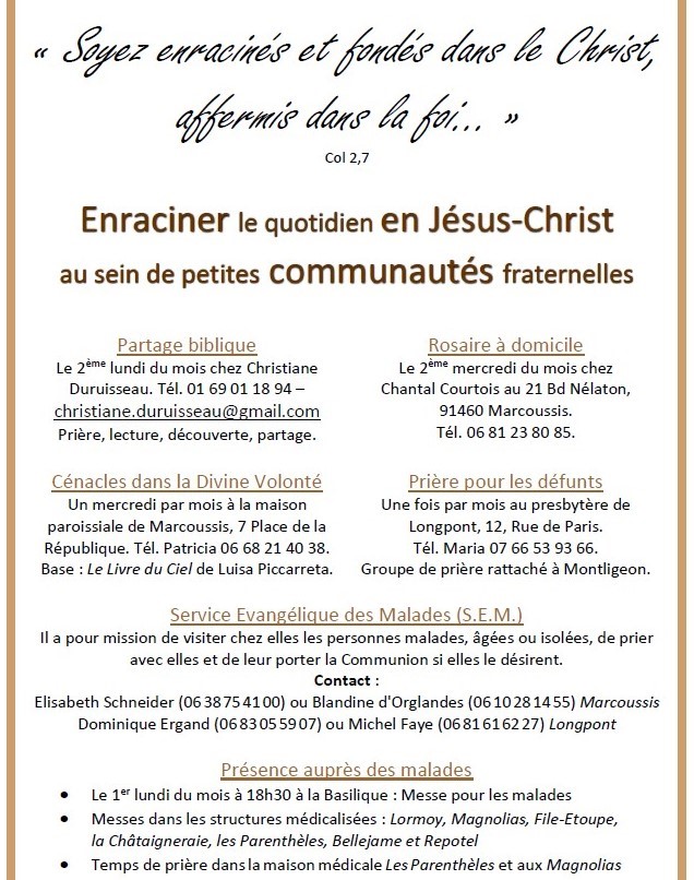 Dépliant Nourrir la vie spirituelle page 4