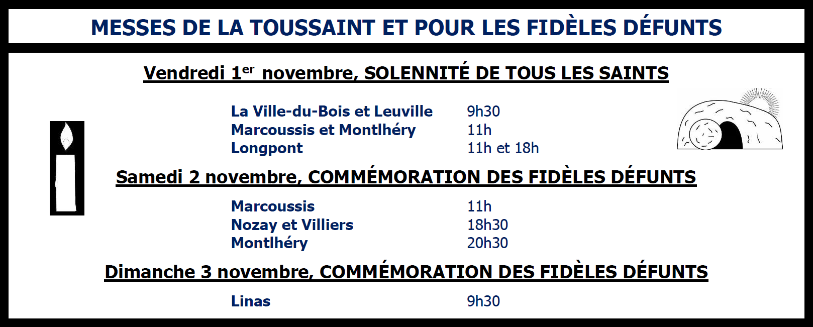 Messes pour tous les Saints et les fidèles défunts 2024