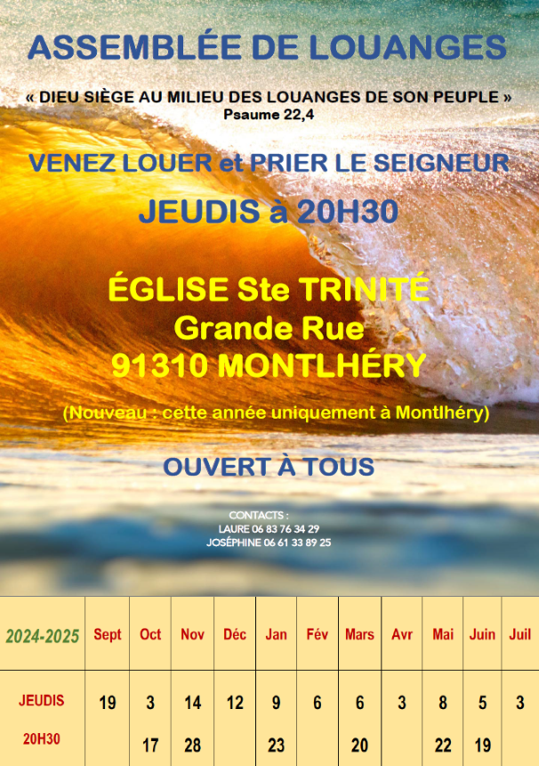 assemblee louanges calendrier 24 25