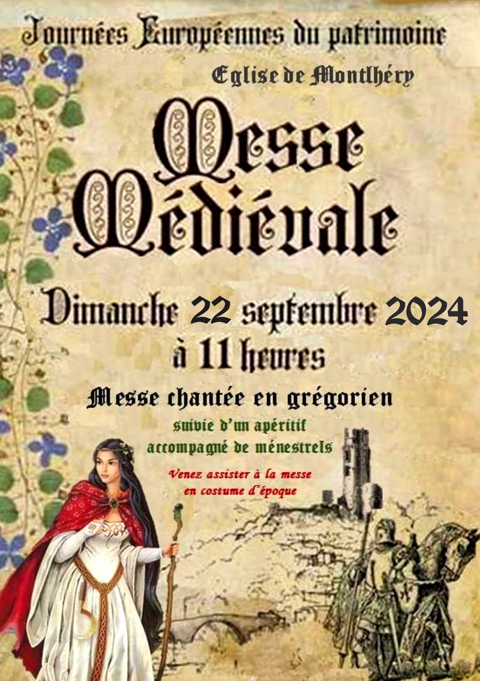 Affiche messe médiévale 22.09.2024 2